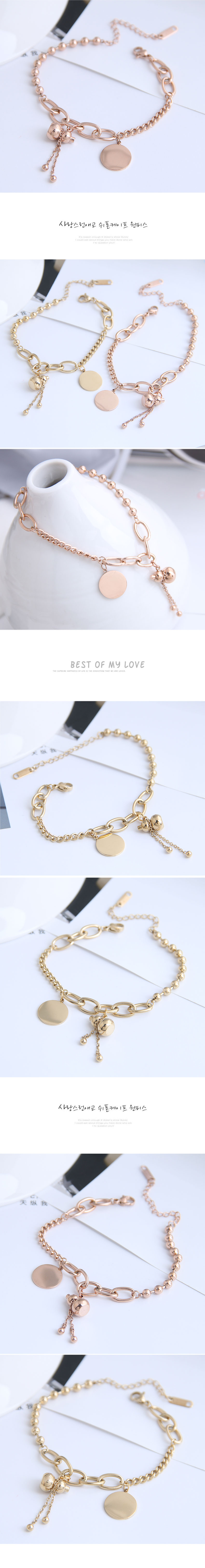 Korean Fashion Titanium Gourd Pendant Bracelet display picture 1