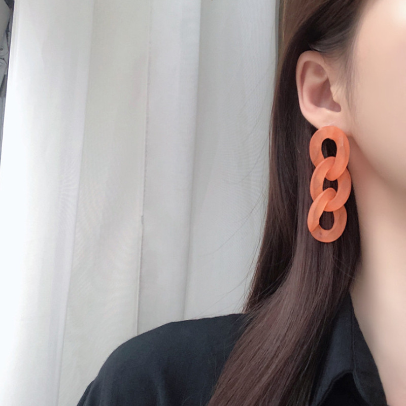 Korean Jelly Chain Earrings display picture 1