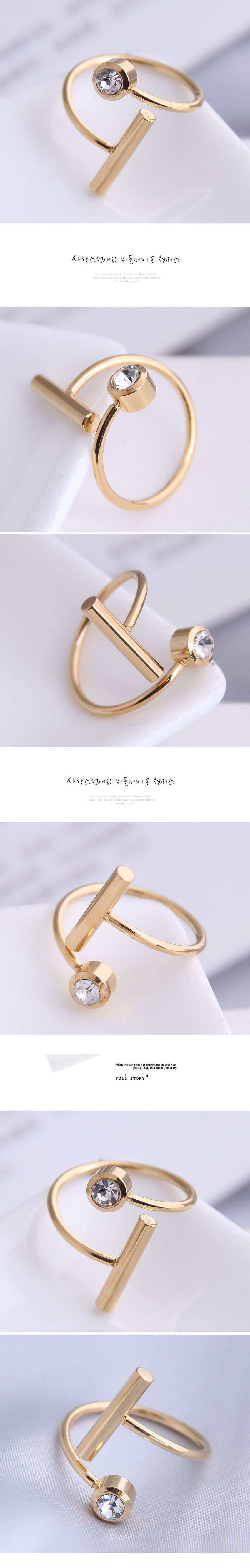 Fashion Hip-hop Simple Stainless Steel Ring display picture 1