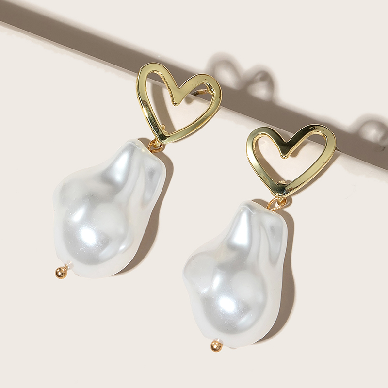 Boucles D&#39;oreilles En Perles D&#39;amour Sauvage De La Mode Coréenne display picture 2