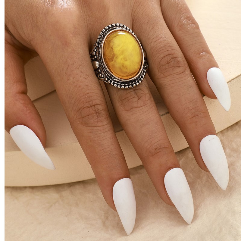 Simple Fashion Beeswax Alloy Ring display picture 3