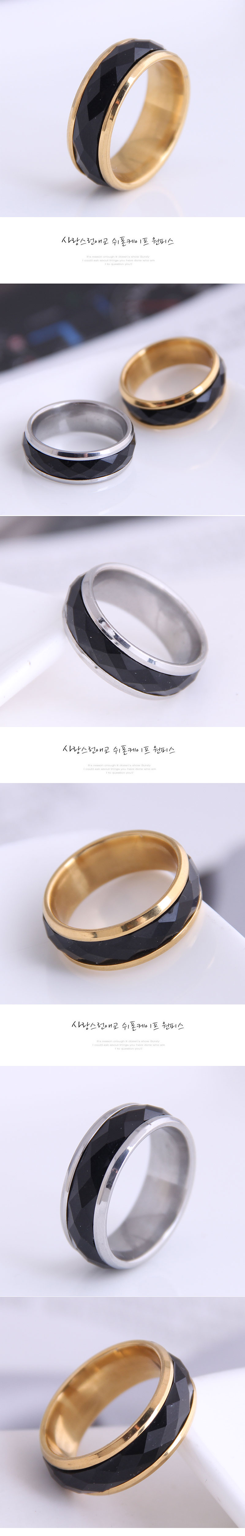 Korean Simple Stainless Steel Ring display picture 1