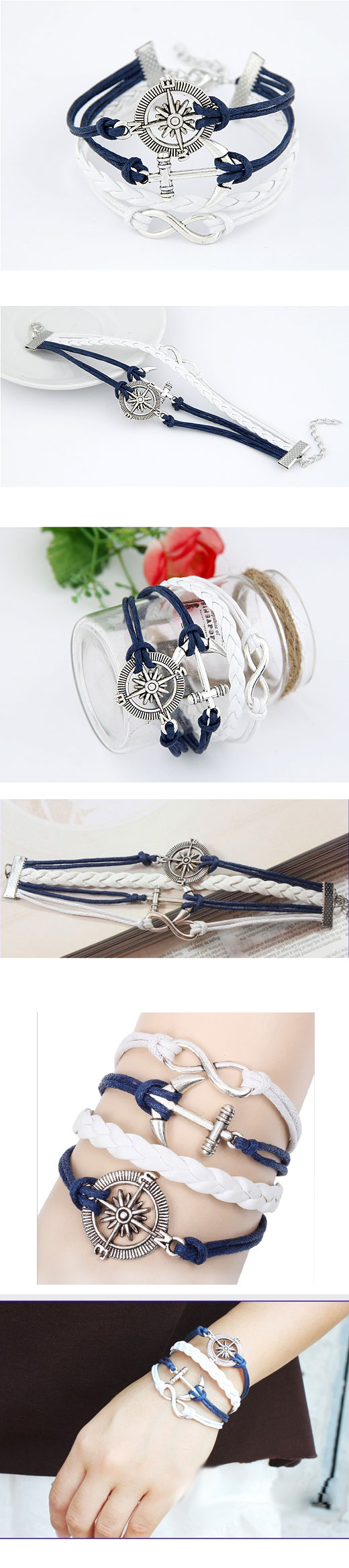 Retro Creative Wings Braided Bracelet display picture 1