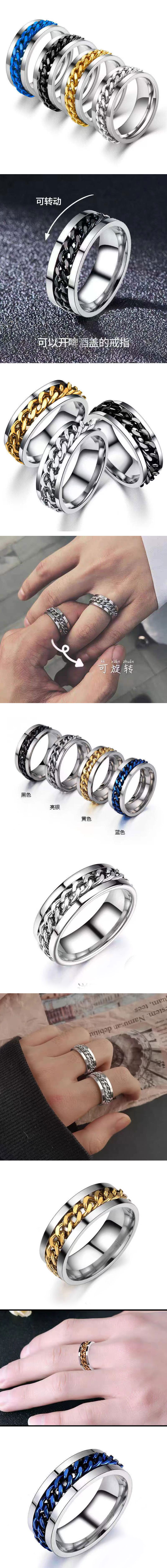 Fashion Stainless Steel Concise Ring display picture 1