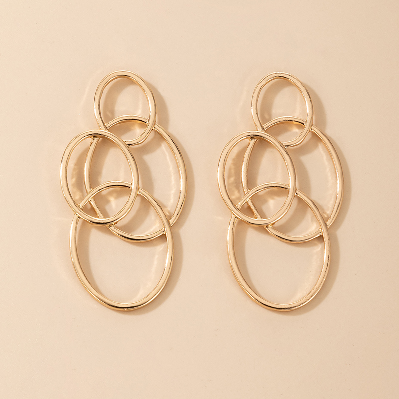 New Fashion Irregular Hollow Circle Earrings display picture 4