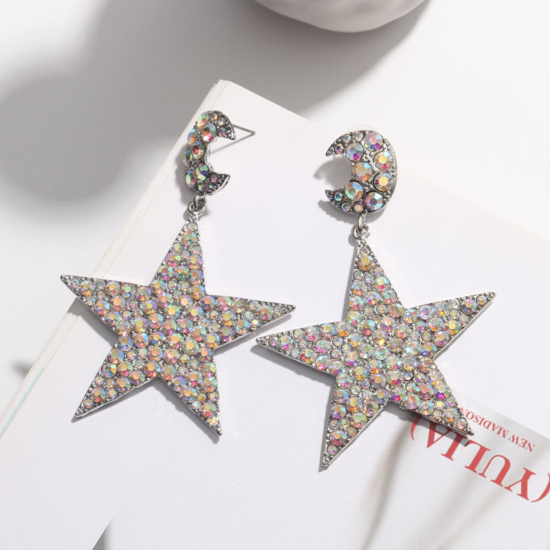 Exaggerated Big Star Earrings Wholesale display picture 2