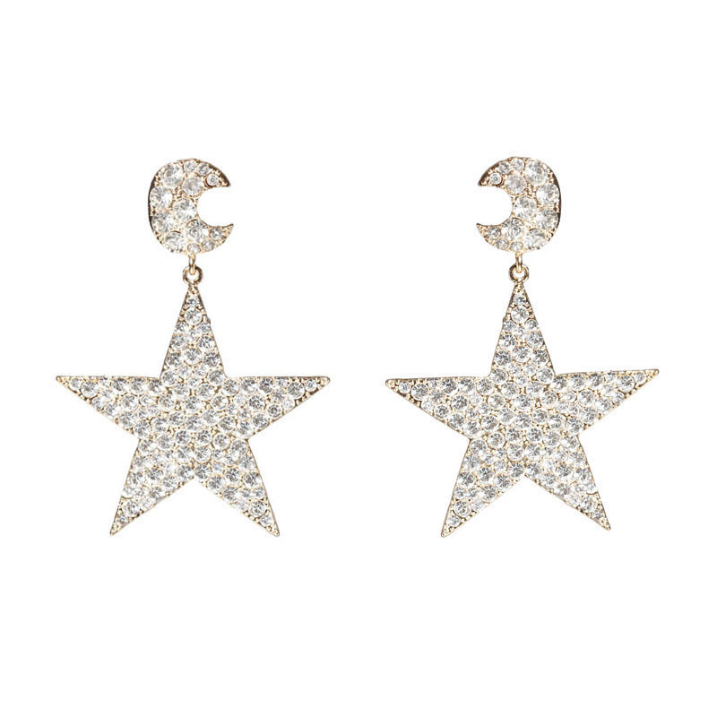 Exaggerated Big Star Earrings Wholesale display picture 4