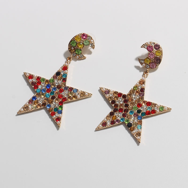Exaggerated Big Star Earrings Wholesale display picture 6