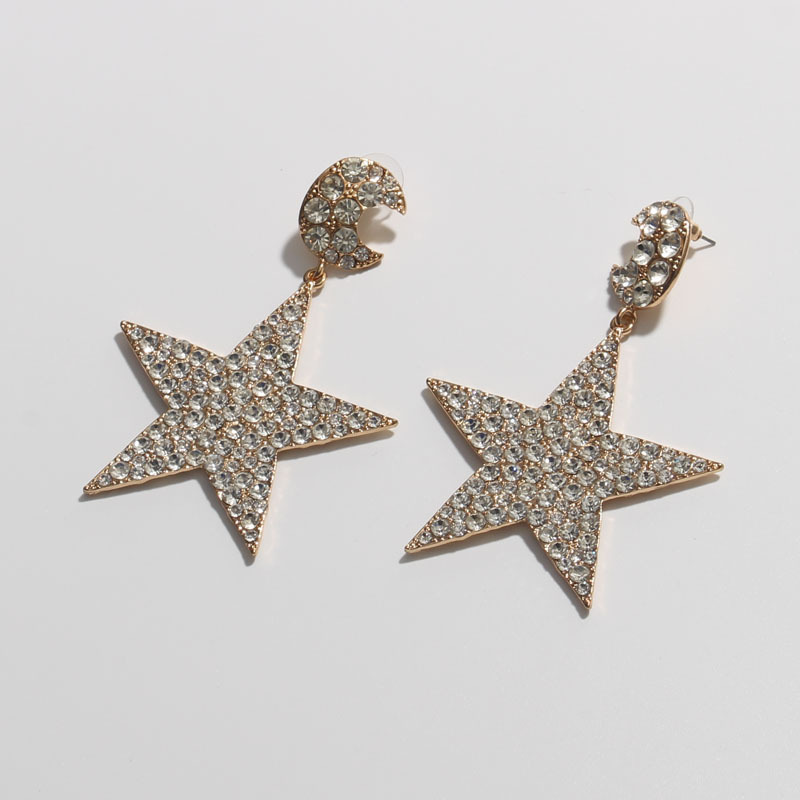 Exaggerated Big Star Earrings Wholesale display picture 7