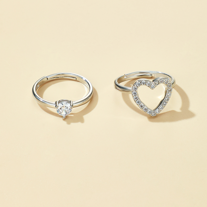 Fashion Diamond Love Ring display picture 2