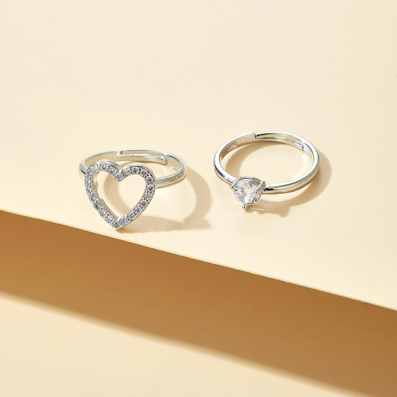 Fashion Diamond Love Ring display picture 5