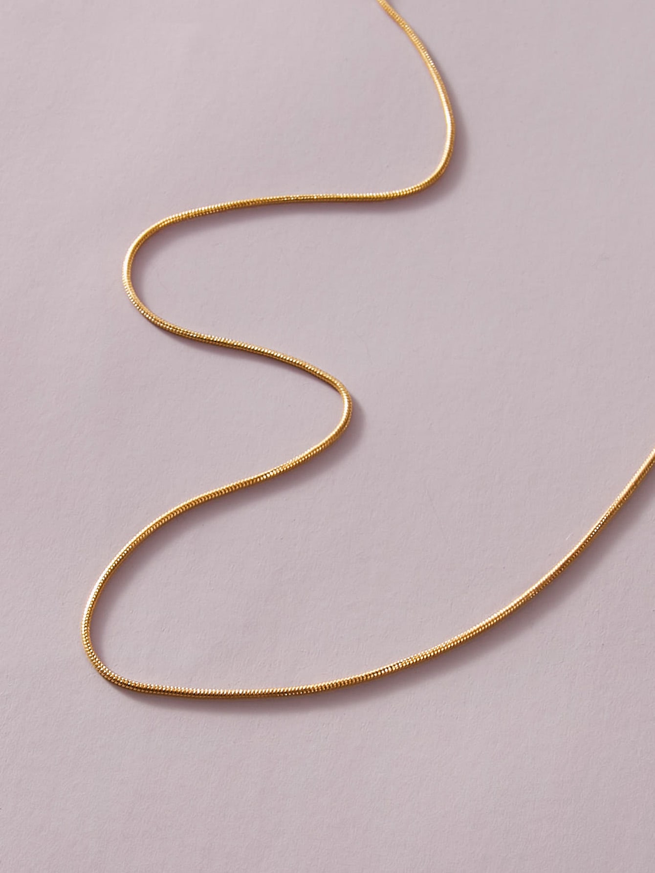 Einfache Mode Flache Schlangenkette Halskette display picture 2