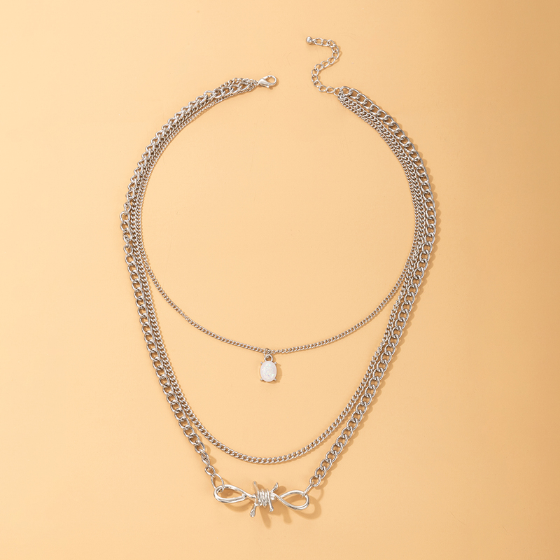 Neue Einfache Perlenlegierung Geknotete Halskette display picture 2