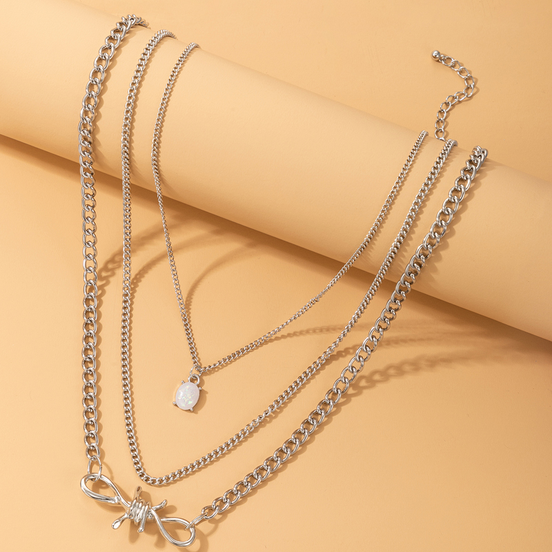 Neue Einfache Perlenlegierung Geknotete Halskette display picture 3