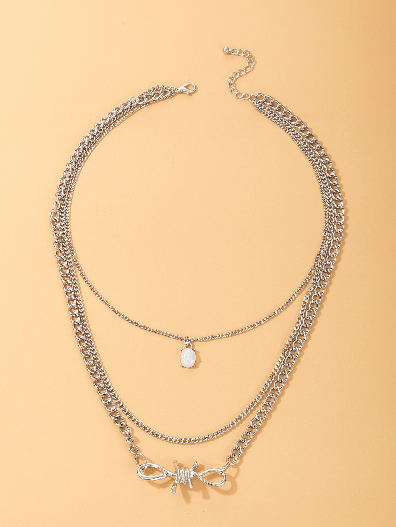 Neue Einfache Perlenlegierung Geknotete Halskette display picture 5