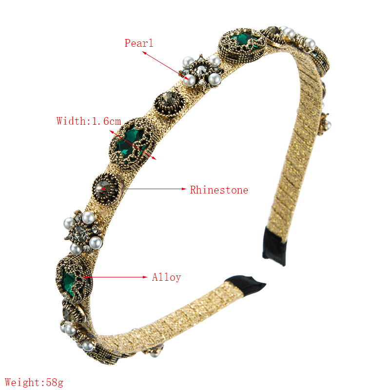 Baroque Pearl Flower Headband display picture 1