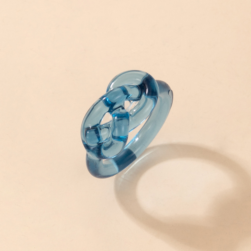 Fashion Creative Blue Resin Ring display picture 1