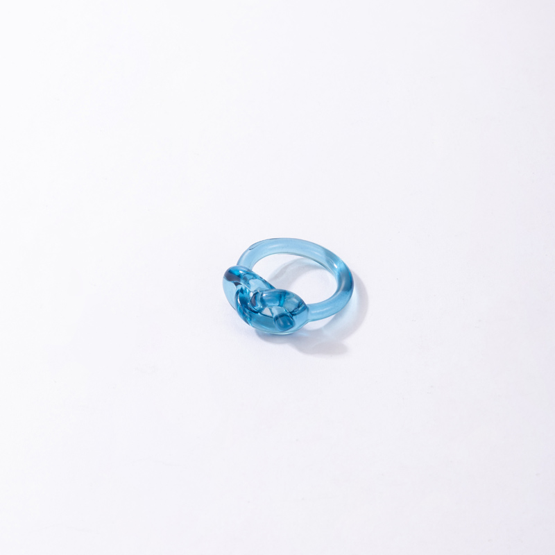 Fashion Creative Blue Resin Ring display picture 2