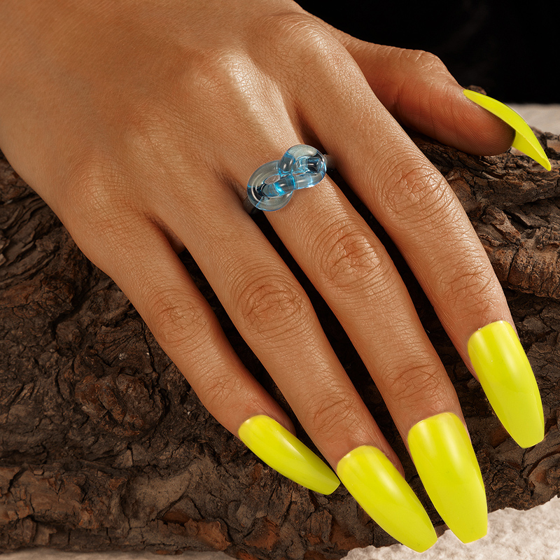 Fashion Creative Blue Resin Ring display picture 7