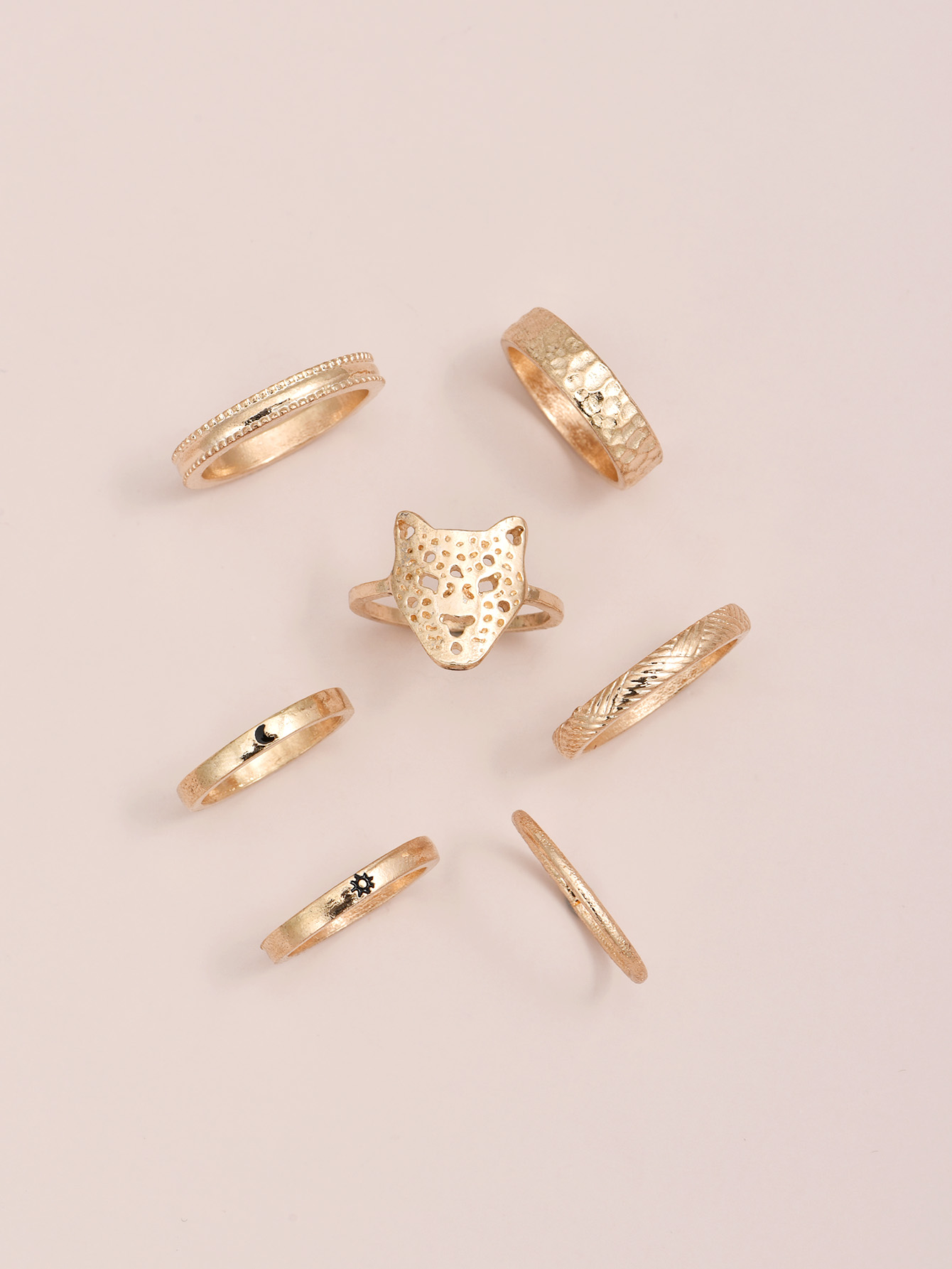 New Creative Simple 7-piece Ring Set display picture 3