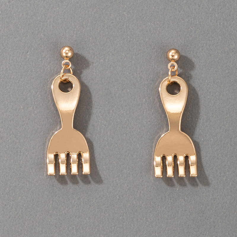 New Creative Fork Earrings display picture 2