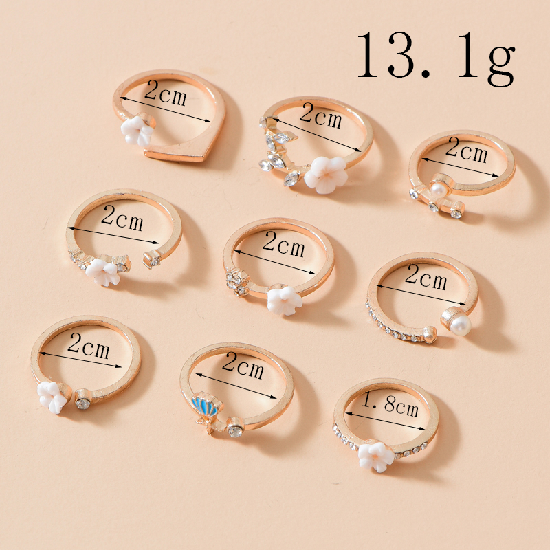 Retro Style Fashion New Simple Flower Ring Sets display picture 1
