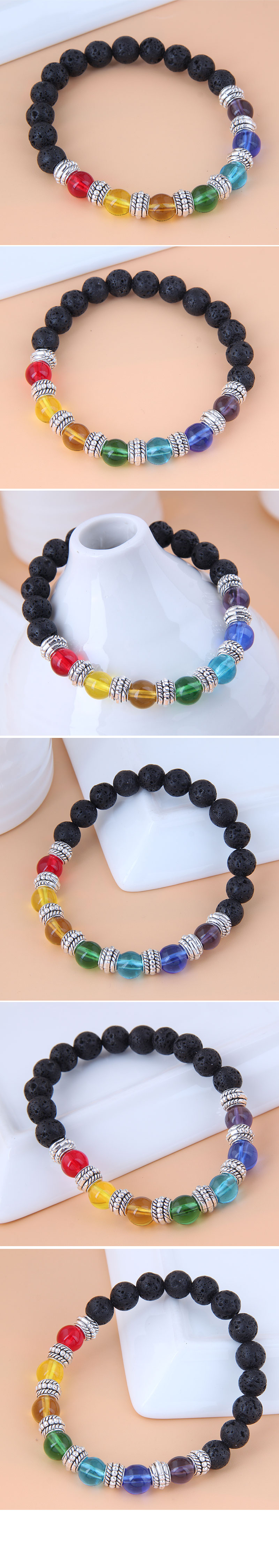 Korean Fashion Classic Simple Glass Beads Bracelet display picture 1