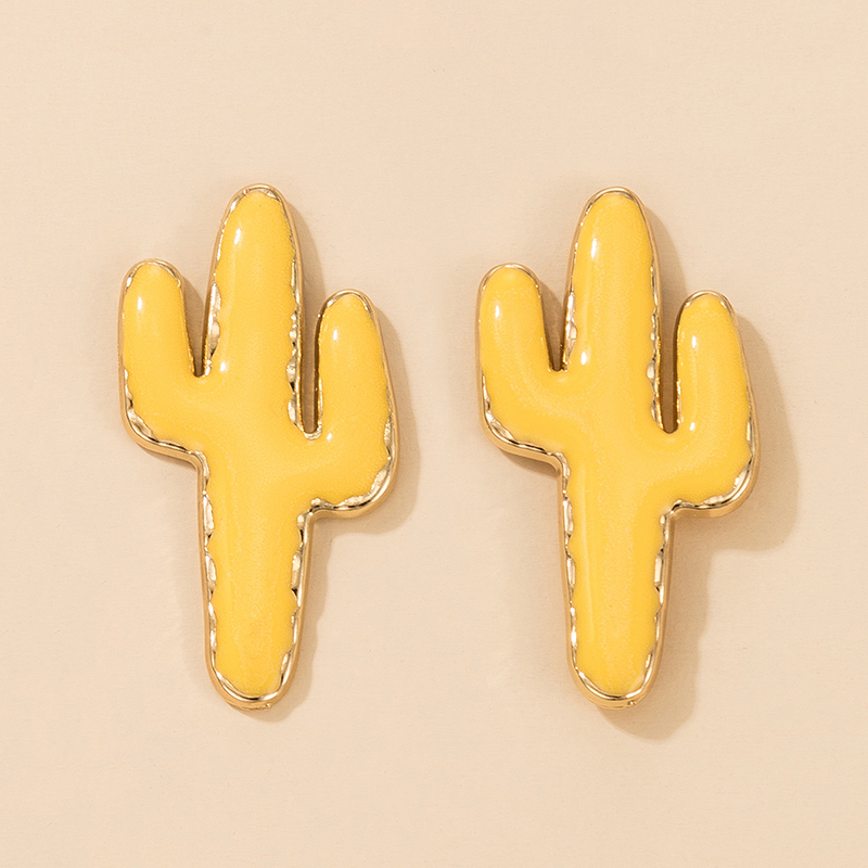 Korean Fashion Simple Cactus Earrings display picture 4