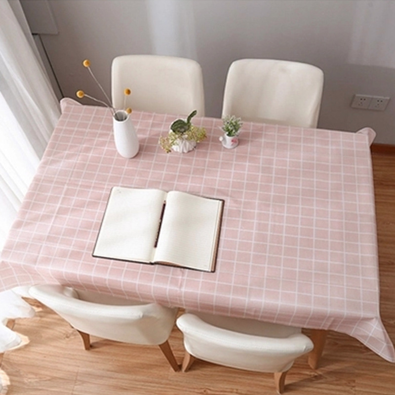 Household Checkered Waterproof Tablecloth display picture 1