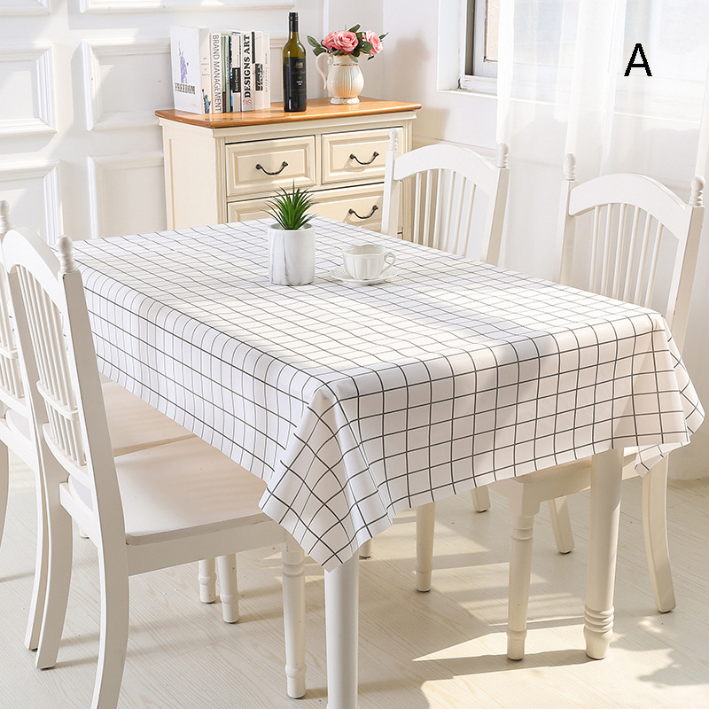 Household Checkered Waterproof Tablecloth display picture 4