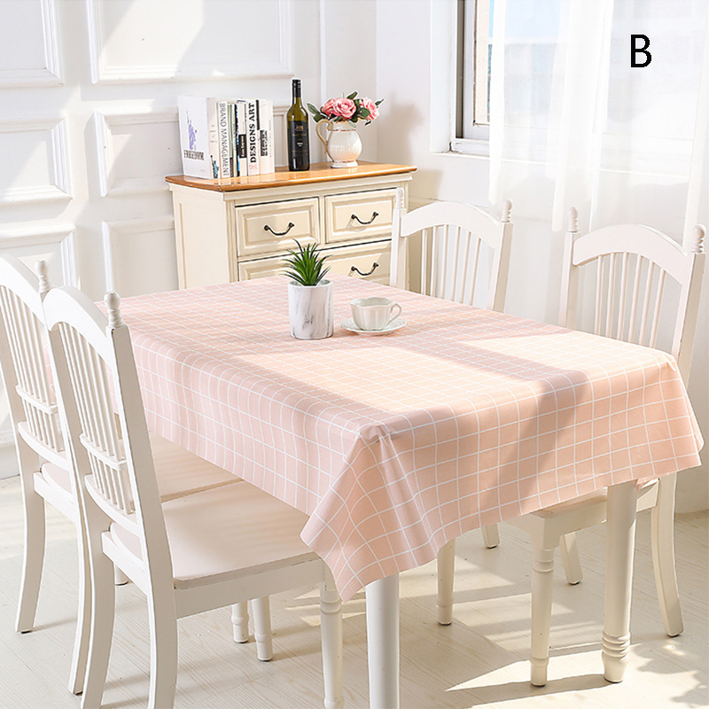 Household Checkered Waterproof Tablecloth display picture 6