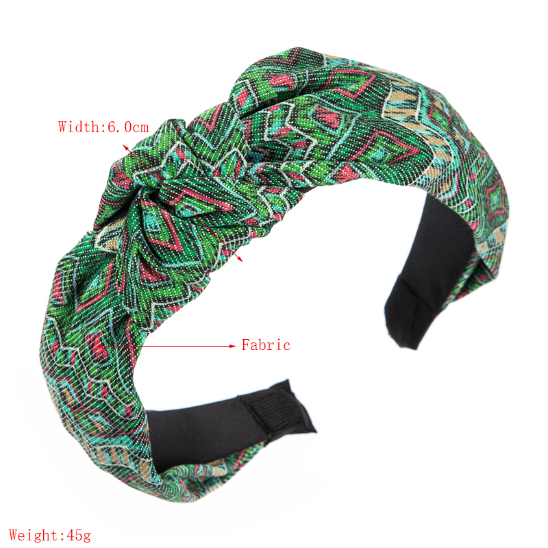 Ethnic Style Colored Pattern Fabric Wide-brimmed Headband display picture 1