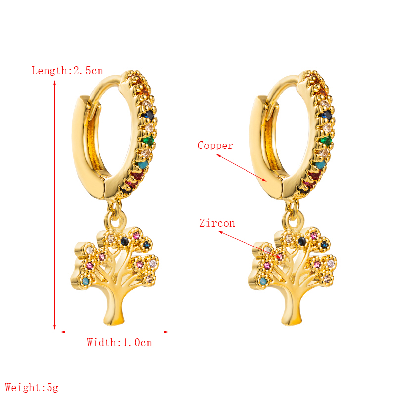 Simple Retro Tree Of Life Style Earrings display picture 1