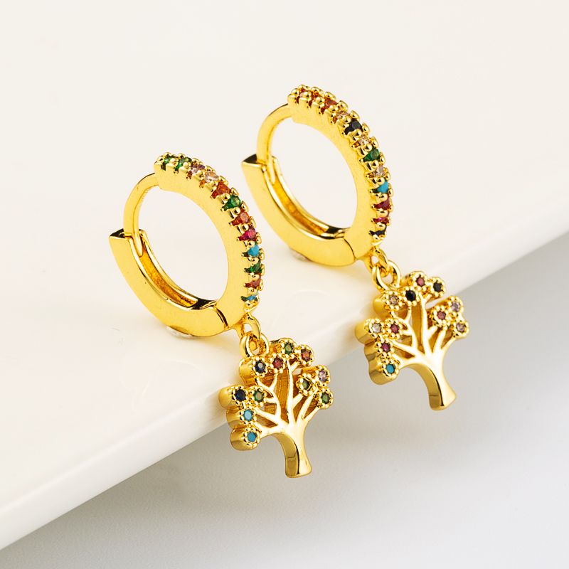 Simple Retro Tree Of Life Style Earrings display picture 2