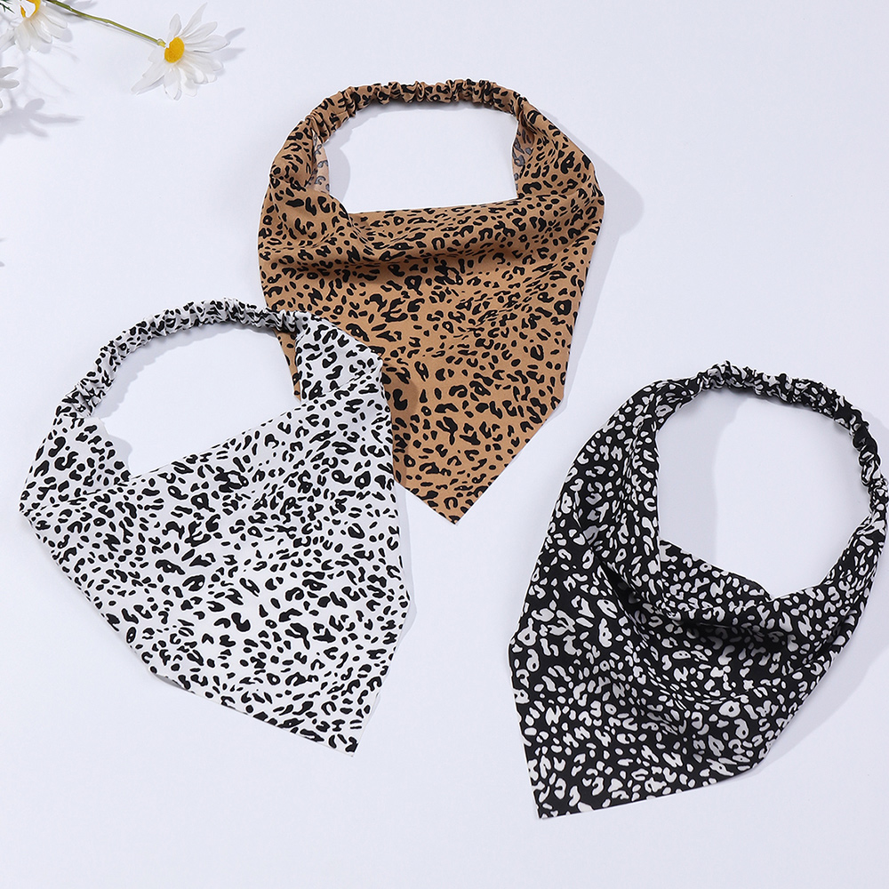 Fashion New Style Korean Leopard Print Triangle Hairband Set display picture 1