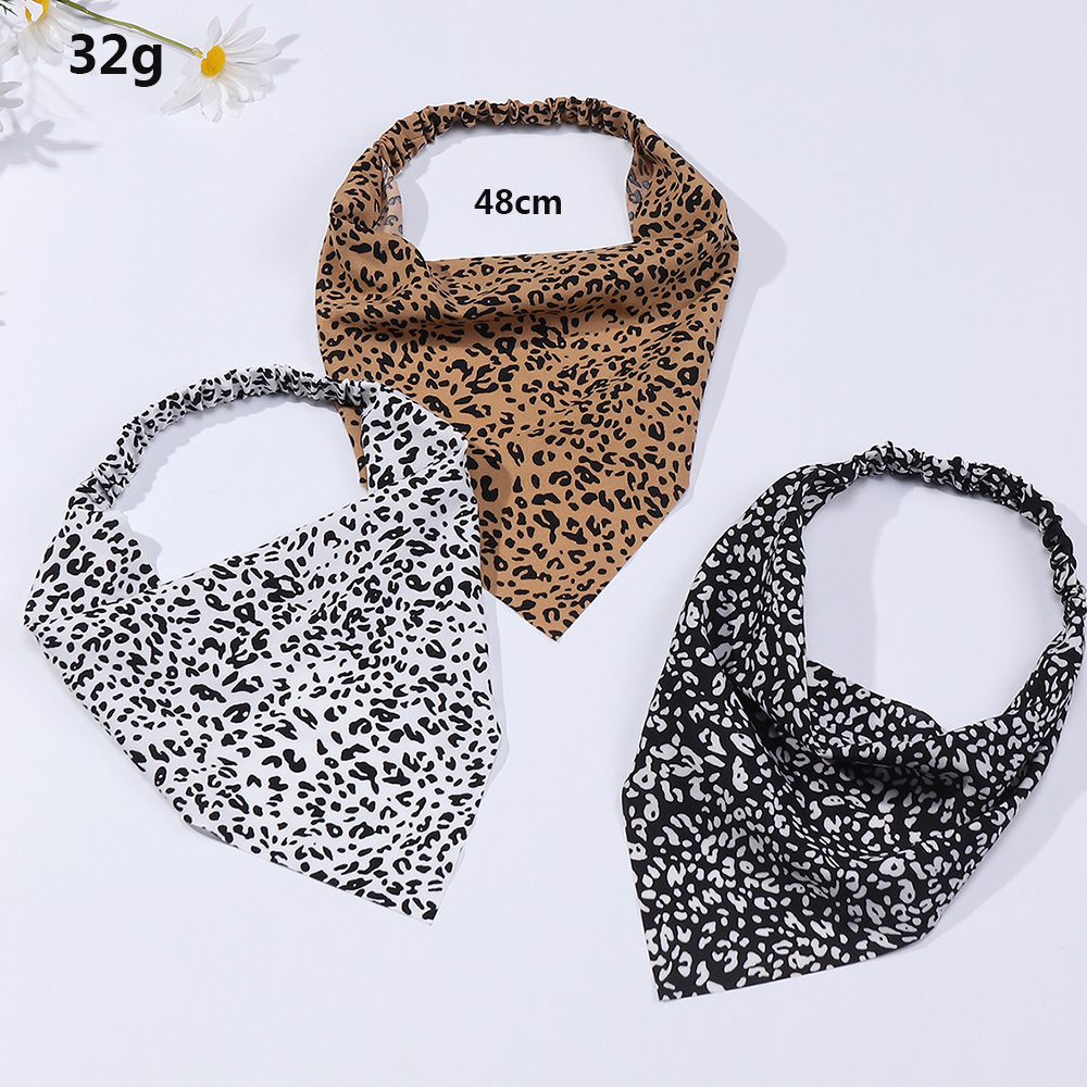 Fashion New Style Korean Leopard Print Triangle Hairband Set display picture 2