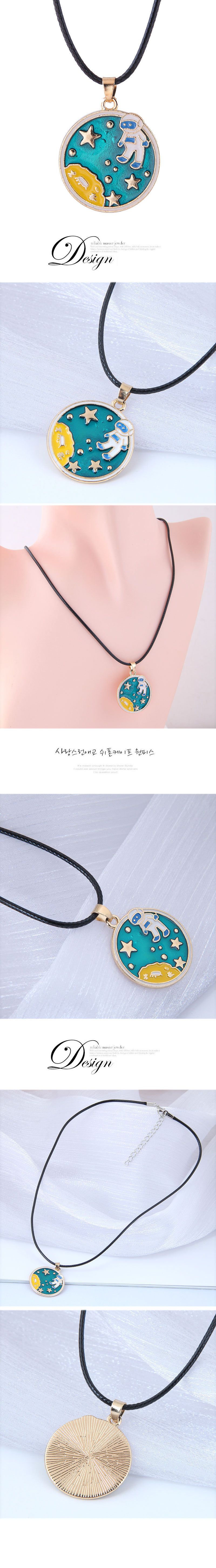 Collar De Cuerda De Cera De Astronauta Simple De Aleación De Moda Coreana Nuevo Estilo display picture 1