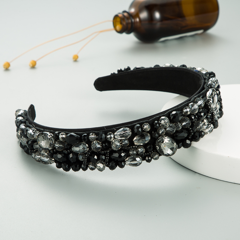 Bohemian Style Rhinestone Baroque Crystal Wide-brimmed Headbands display picture 3