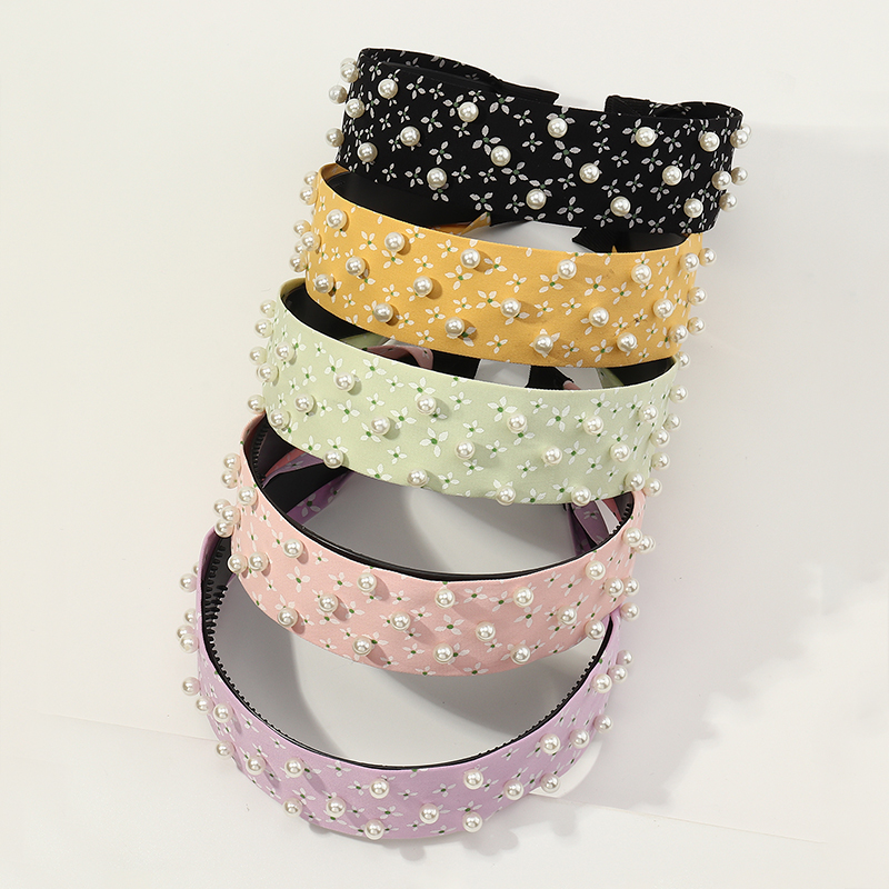Korean Fashion Simple Style Pearl Headband Set display picture 2