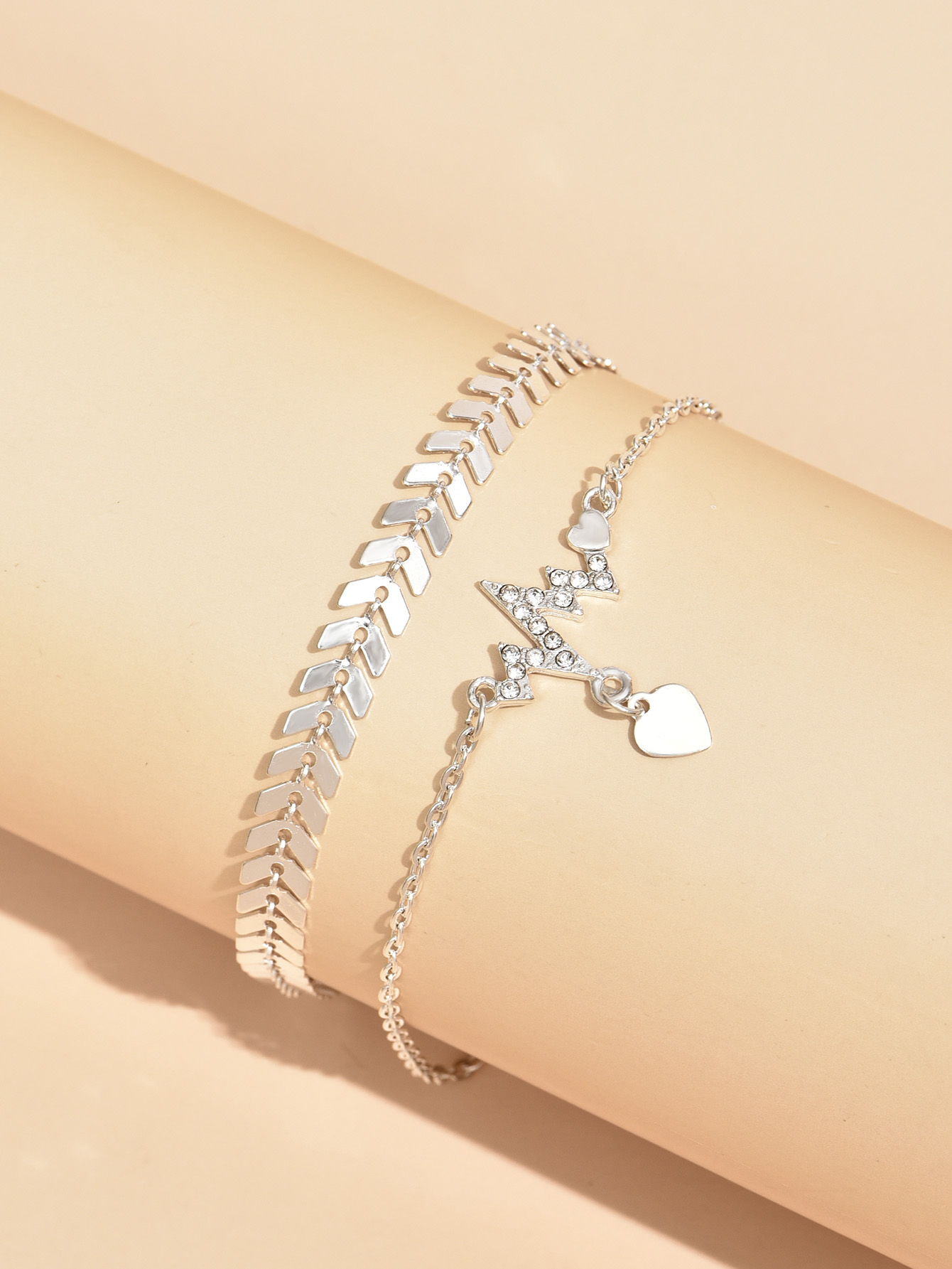 Fashion New Heart-shaped Anklet display picture 3