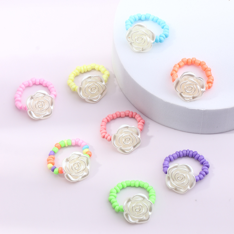 Cartoon Cute Flower Children's Ring Wholesale display picture 1