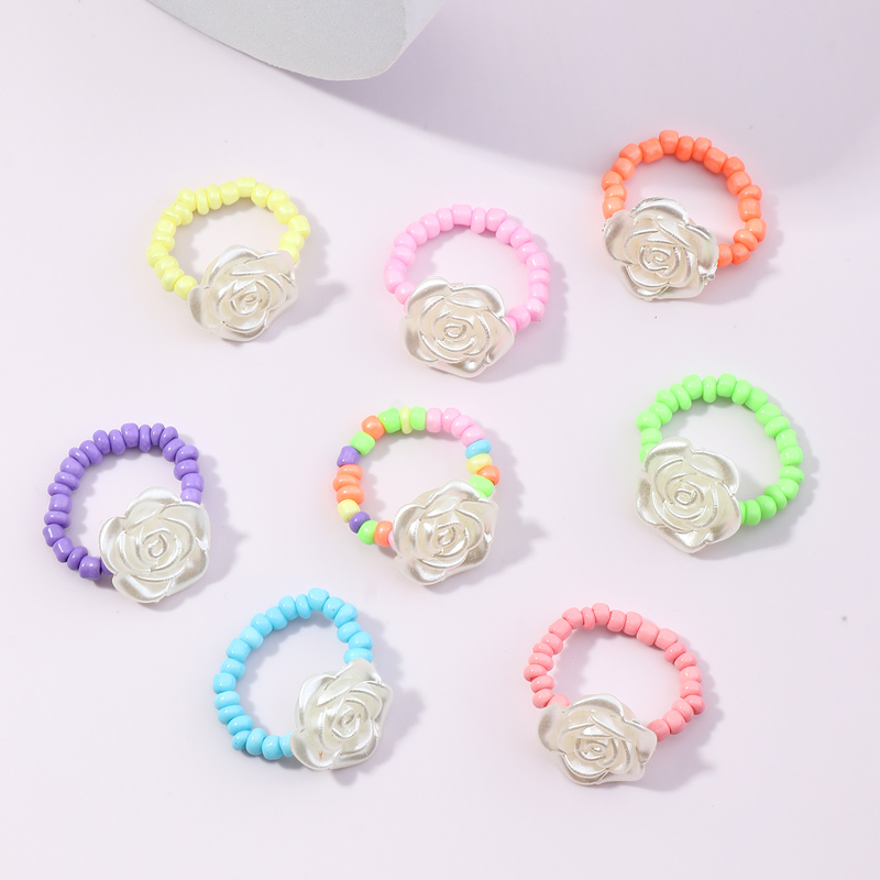 Cartoon Cute Flower Children's Ring Wholesale display picture 3