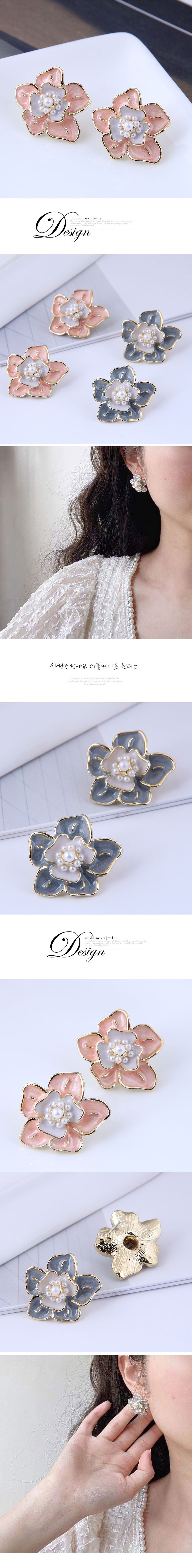 New Korean Style Fashion Metal Concise Flower Earrings display picture 1