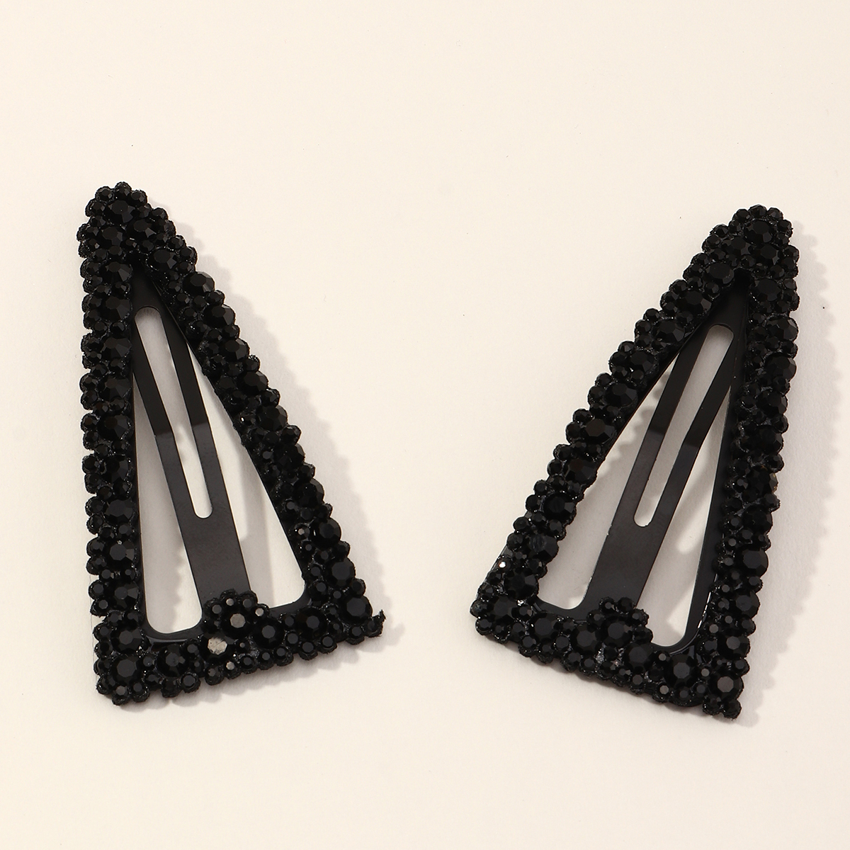 Korea's New Style Full Diamond Triangle Geometric Diamond Hairpin Set display picture 4
