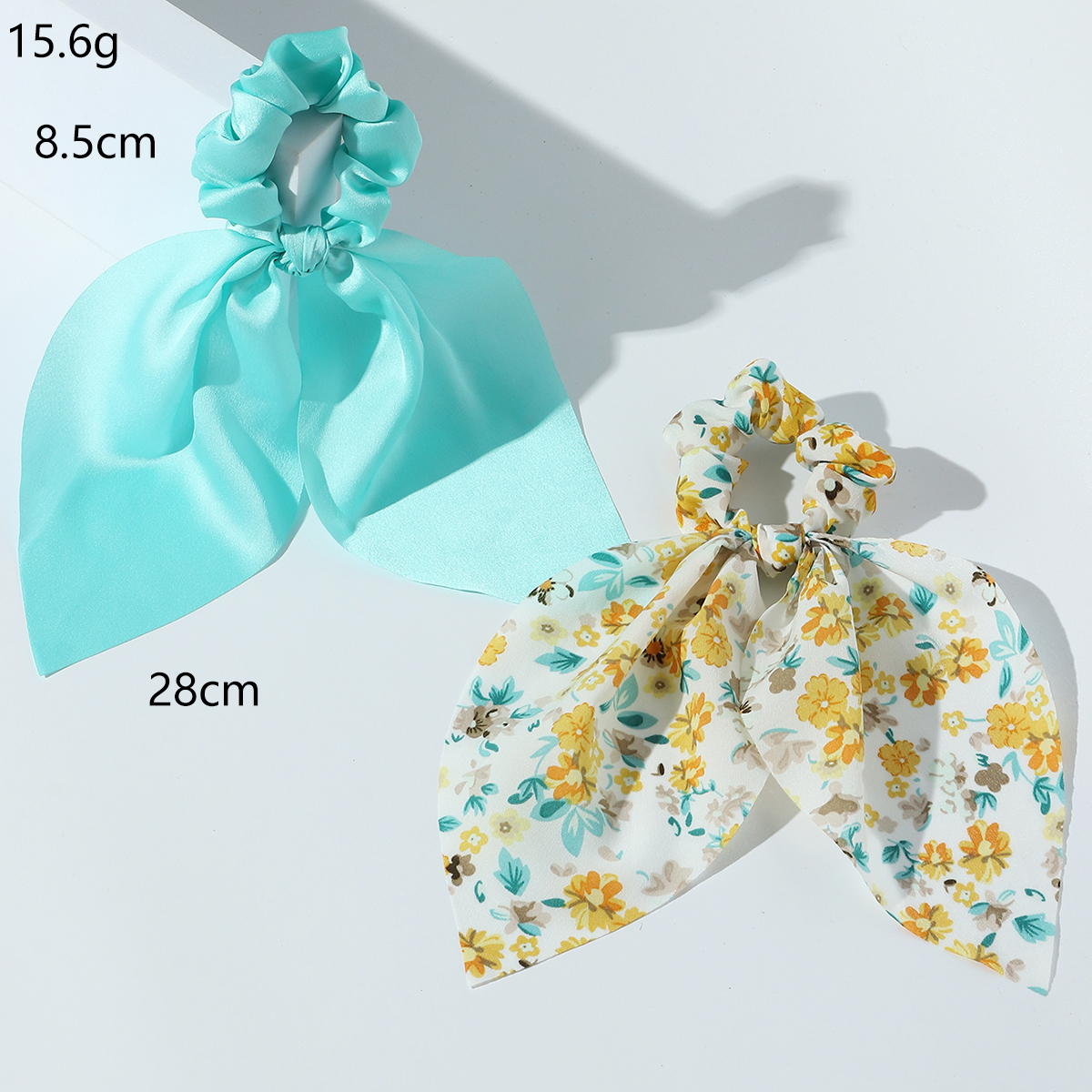 Korean Floral Fashion Style New Ribbon Hair Scrunchies Set display picture 2