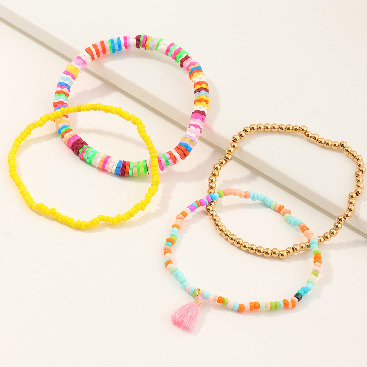 Simple Fashion Style Tassels Adjustable Rice Bead Bracelet Set display picture 4