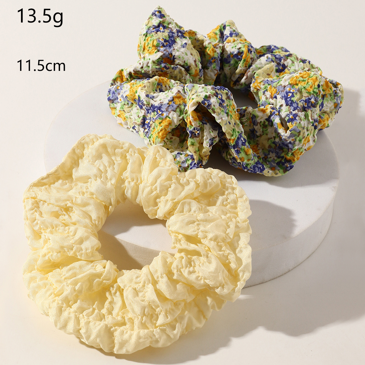 Korean Fashion Style New Folds Printing Hair Scrunchies Set display picture 1