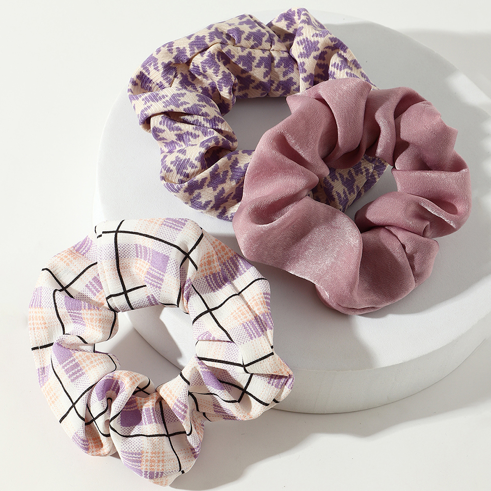 Conjunto De Scrunchies De Pelo Con Estampado De Tela Floral Coreano De Nuevo Estilo De Moda display picture 4