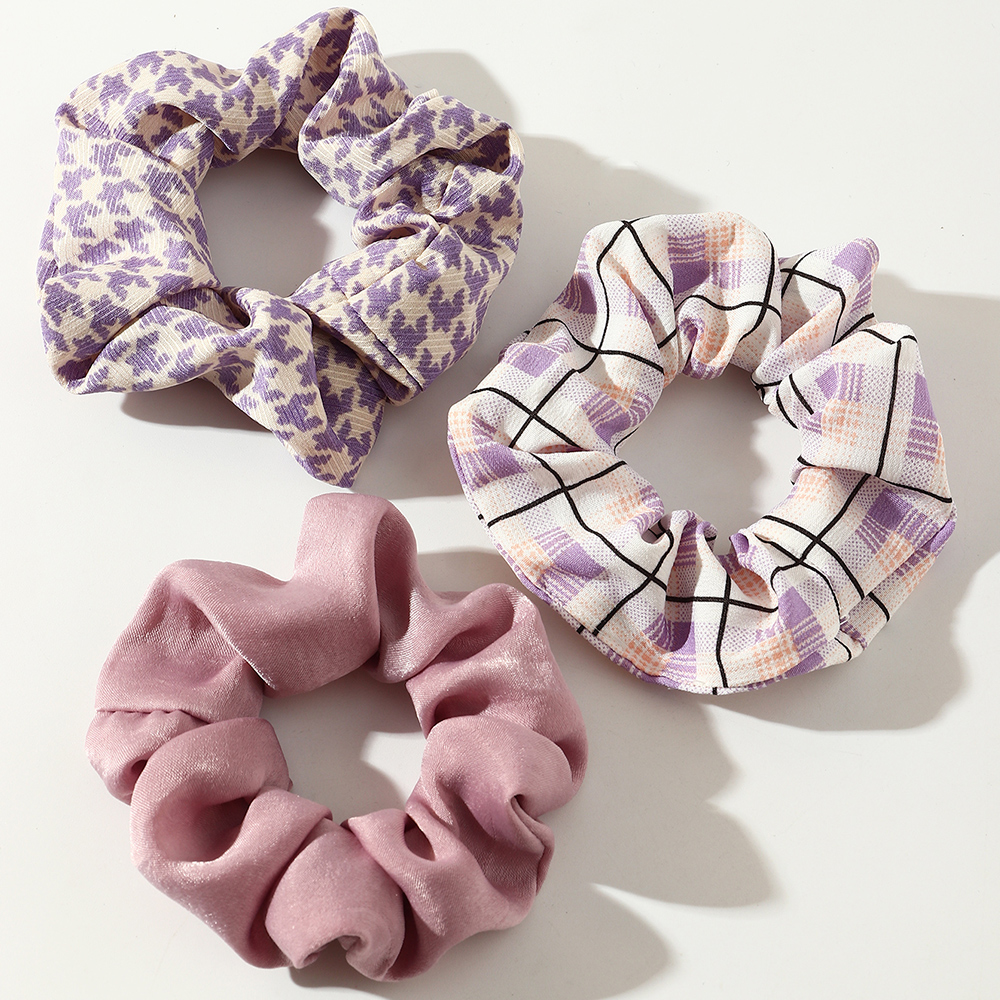 New Fashion Style Korean Floral Fabric Printing Hair Scrunchies Set display picture 5