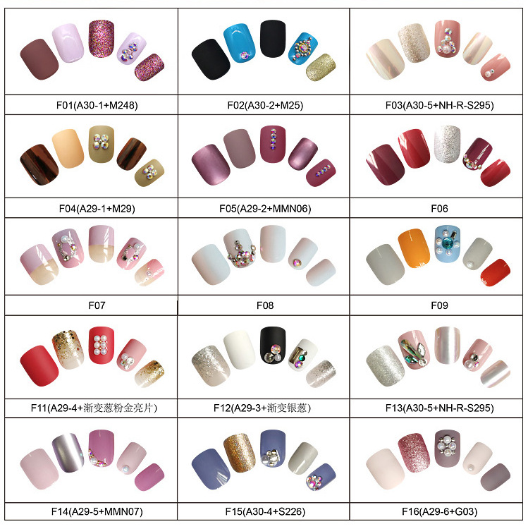 24 Morceaux D&#39;ongles Finis Faux Ongles display picture 1